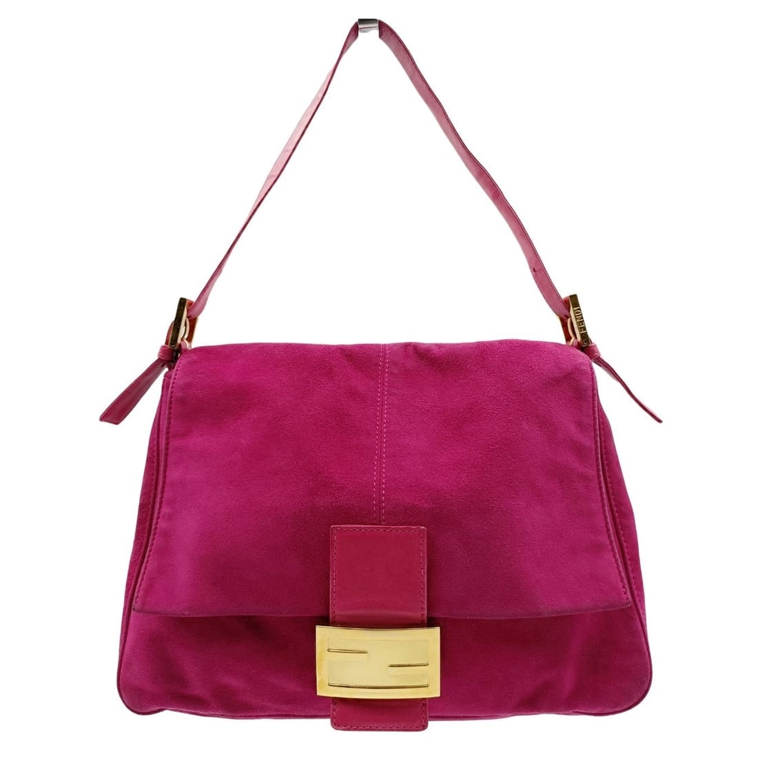 FENDI "Mama" bag in fuchsia suede (1 of 7)