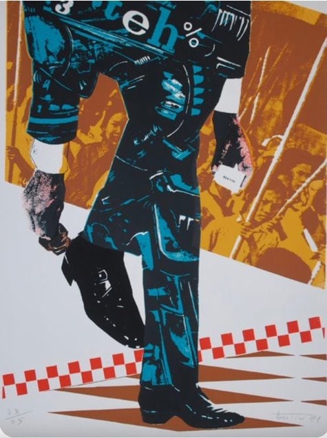 Gianni Bertini: Litografia a colori: Artist: Gianni Bertini Title: Litografia a colori Dimensions: 83 x 62 Medium: Litografia a colori COA/Signed: Litografia a colori 1981 Reserve: $500.00 Shipping: Domestic: Shipping rates are determine