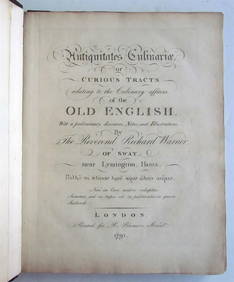 1791 Antiquitate Culinariae antique Curious Culinary affairs of Old English (1 of 10)
