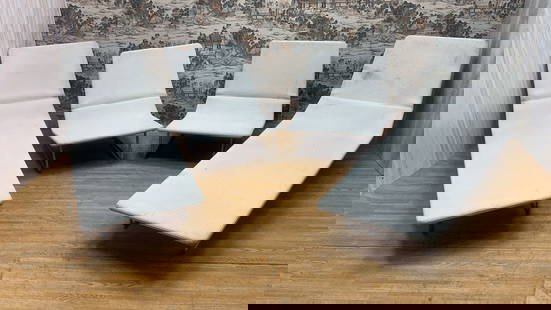 Modern Italian 2 Sand and 2 Surf Sun Loungers by Francesco Rota - Set of 4: Materials: cataphoresis steel, polyester varnish, rope fabric, metal, stainless steel, steel Vintage Modern Italian 2 Sand and 2 Surf Sun Loungers by Francesco Rota for Paola Lenti - Set of 4 Circa 20
