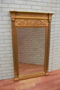 Hollywood Regency Henredon for Charles X Collection Brass Wall Mirror: Vintage from the 1980s Materials: metal, glass, brass Hollywood Regency Henredon for Charles X Collection Wall Mirror Circa 1980 Dimentions H 51" W 31" D 3" Good vintage condition Please be aware that