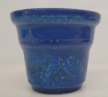 Mid century modern bitossi blue rosenthal netter ceramic planter pot blue flower: Vintage from the 1960s Materials: ceramic, pottery, clay Mid Century Modern Blue Bitossi Vase Vintage Art Pottery Italy Bitossi Rosenthal Netter Ceramic Planter Pot Flower Italian Stoneware Made in It