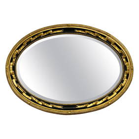 Hollywood Regency Ebony and Gilt Wall, Console or Mantle Mirror (1 of 18)