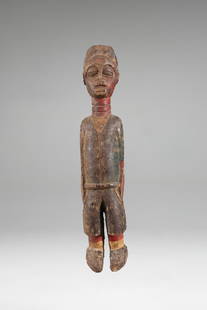 Baule statue - Ivory Coast - African Art Tribal Art: Title: Baule statue - Ivory Coast - African Art Tribal ArtDate/Period: Mid-XX°Origin: Ivory CoastDimension: 12,6 InchMaterials: WoodWeight: 1,1 PoundsItem type: Statues, ancestors,