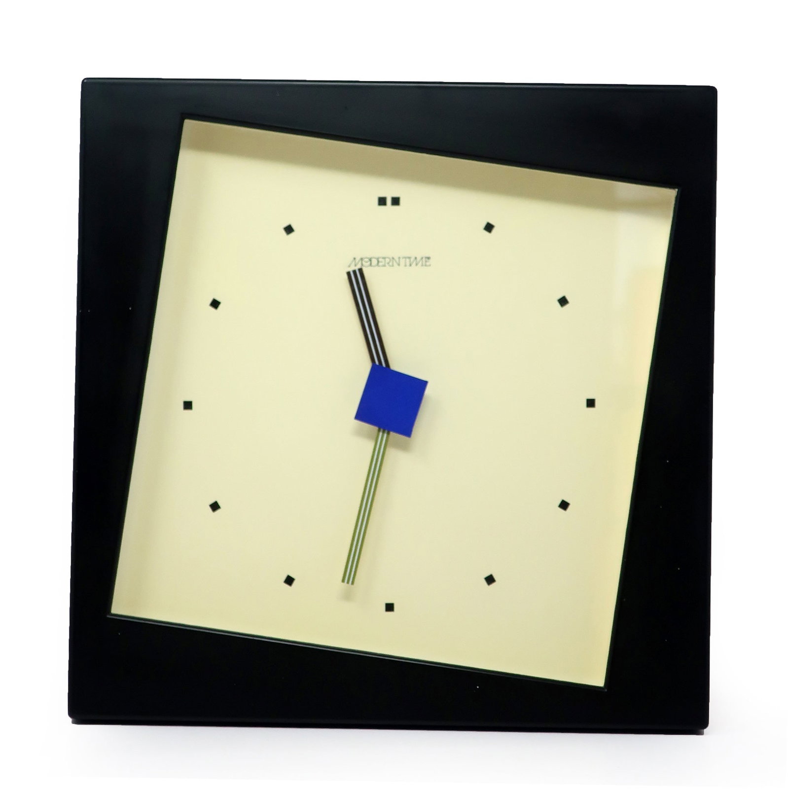 1980s Postmodern Black and White Moderntime by Canetti Wall Clock (1 of 7)
