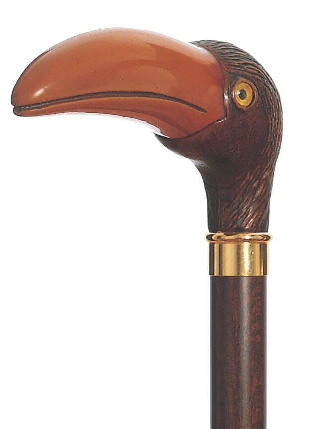 36" Toucan Head Walking Stick Cane (1 of 1)