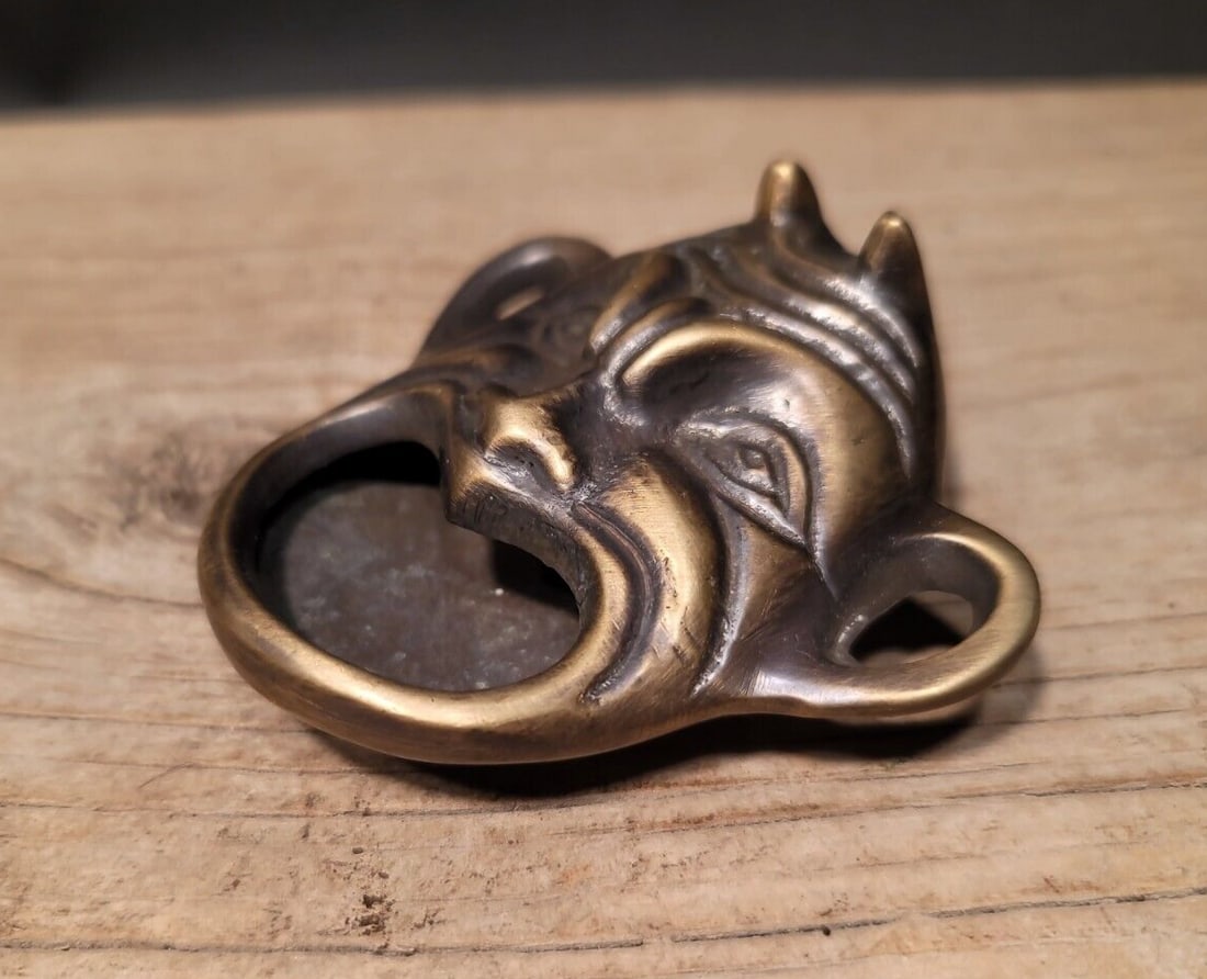 Brass folk art Devil Ashtray (1 of 19)