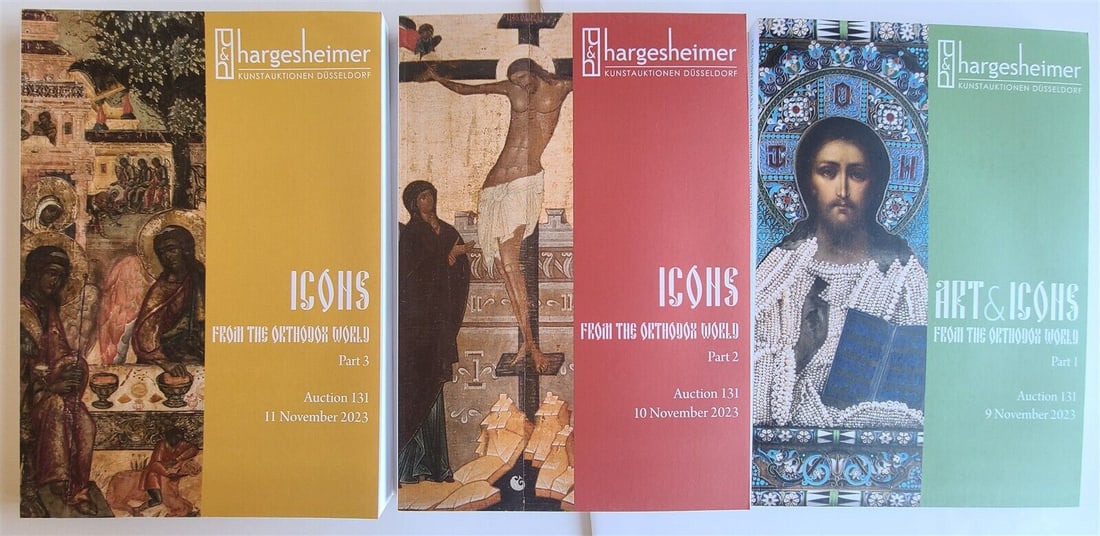 RUSSIAN & GREEK ORTHODOX WORLD ICONS LOT of 3 2023 GERMAN AUCTION CATALOGS (1 of 2)