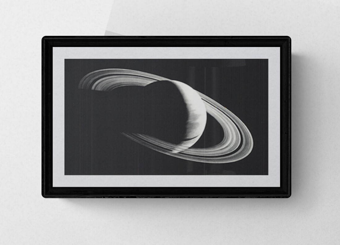 Robert Longo - Untitled (Saturn) - 2006 Offset Lithograph 3.75" x 7.25": Untitled (Saturn) by Robert Longo, 2006 Unsigned Offset Lithograph. Paper size is 3.75 x 7.25 inches, with an image size of 3.75 x 7.25 inches. The Offset Lithograph is from an unknown edition size. a
