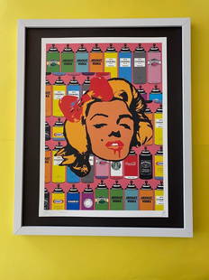 DEATH NYC Hand Signed LARGE Print Framed 16x20in COA SPRAY CANS MARILYN MONROE: This is a Stunning and Scarce 100% Authentic New Print by Death NYC Hand Signed and Numbered in Pencil by the Artist Limited Edition of 100 Large Size: 45cm x 32cm About 18x13in Fine Art 300