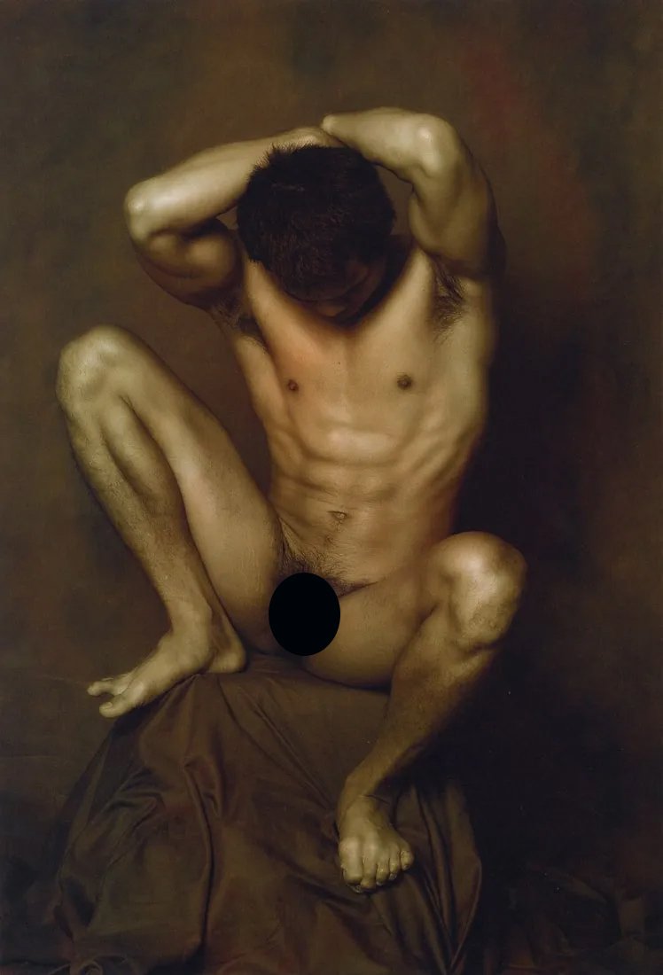 DYLAN RICCI - Male Figure: Artist: Dylan Ricci Title: Male Figure Medium: Photo Litho, 2006, Hong Kong Dimensions: 8.5x12.5" Description: Heat Wax Mounted on 12x16" Conservation Board Reserve: $50.00 Shipping: Domestic: Flat-ra