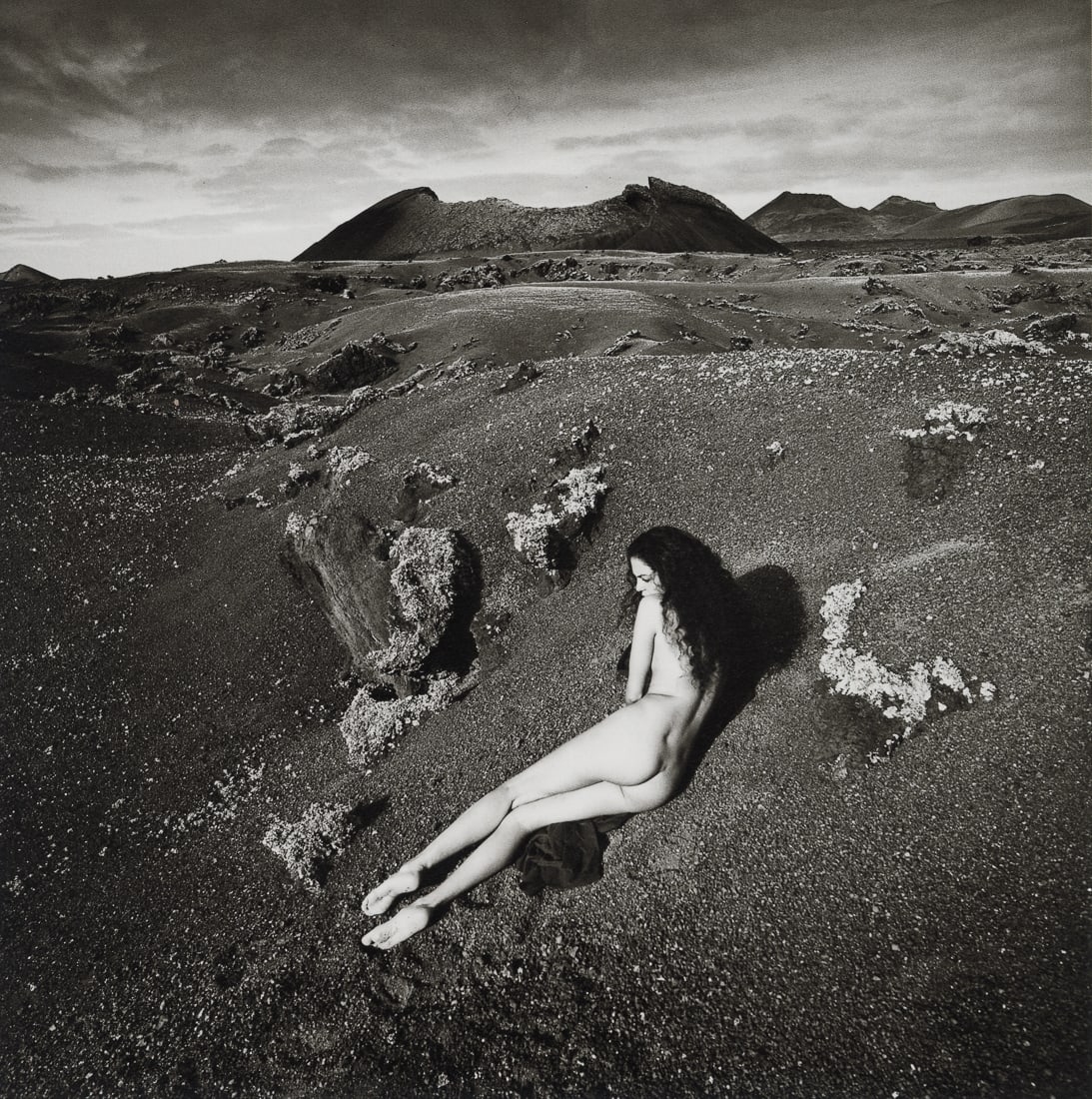 JEANLOUP SIEFF - Birth d'Eve No. 2, Lanzarote, 1996: Artist: Jeanloup Sieff Title: Birth d'Eve No. 2, Lanzarote, 1996 Medium: Photo Litho, 2000, France Dimensions: 8.2x8.25" Description: Heat Wax Mounted on 11x14" Conservation Board Artist Bio: Jeanloup