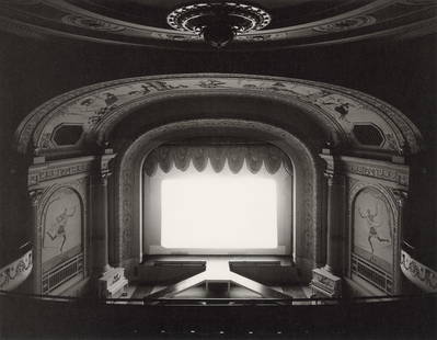 HIROSHI SUGIMOTO - Cabot Street Cinema, 1978: Artist: Hiroshi SugimotoTitle: Cabot Street Cinema, Massachusetts, 1978Medium: Photo Litho, 2005, GermanyDimensions: 8.45x6.6"Description: Heat Wax Mounted on 8.5x11" Conservation BoardArtist Bio: 