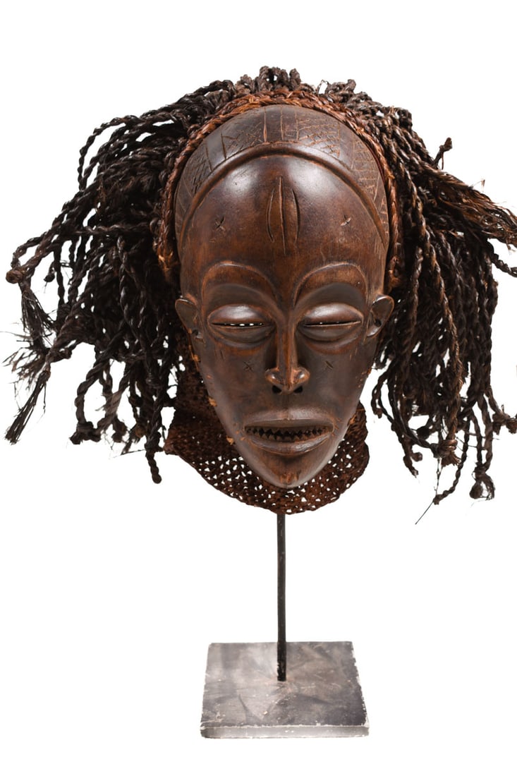 Mask - Wood, Rope - Mwana Pwo - Chokwe - DR Congo (1 of 6)
