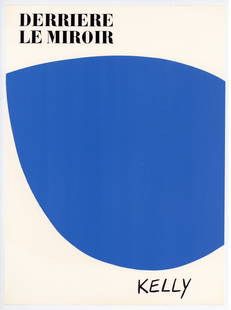 Ellsworth Kelly original lithograph, 1958: Medium: original lithograph. Printed in 1958 for the front cover of the art revue Derriere le Miroir (issue number 110) and published in Paris by the Maeght atelier. Size: 15 x 11 inches (380 x 279 mm