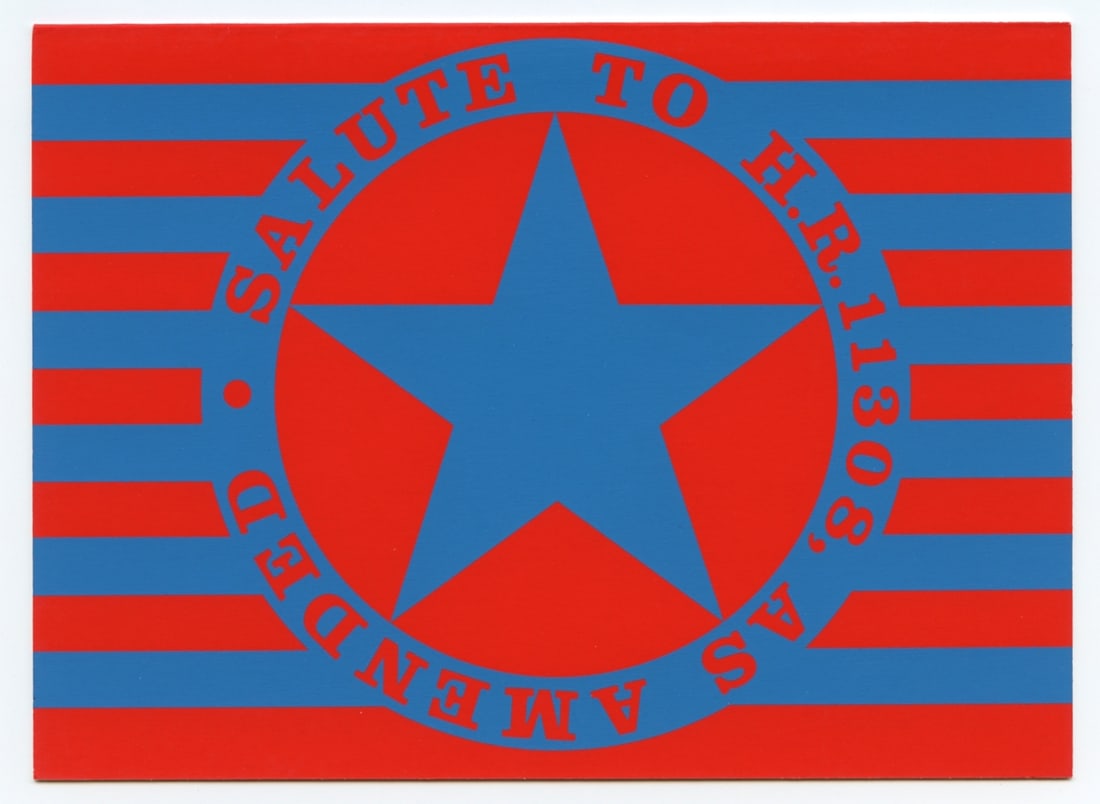 Robert Indiana silkscreen "Salute To H.R 11308 As Amended" (1 of 1)