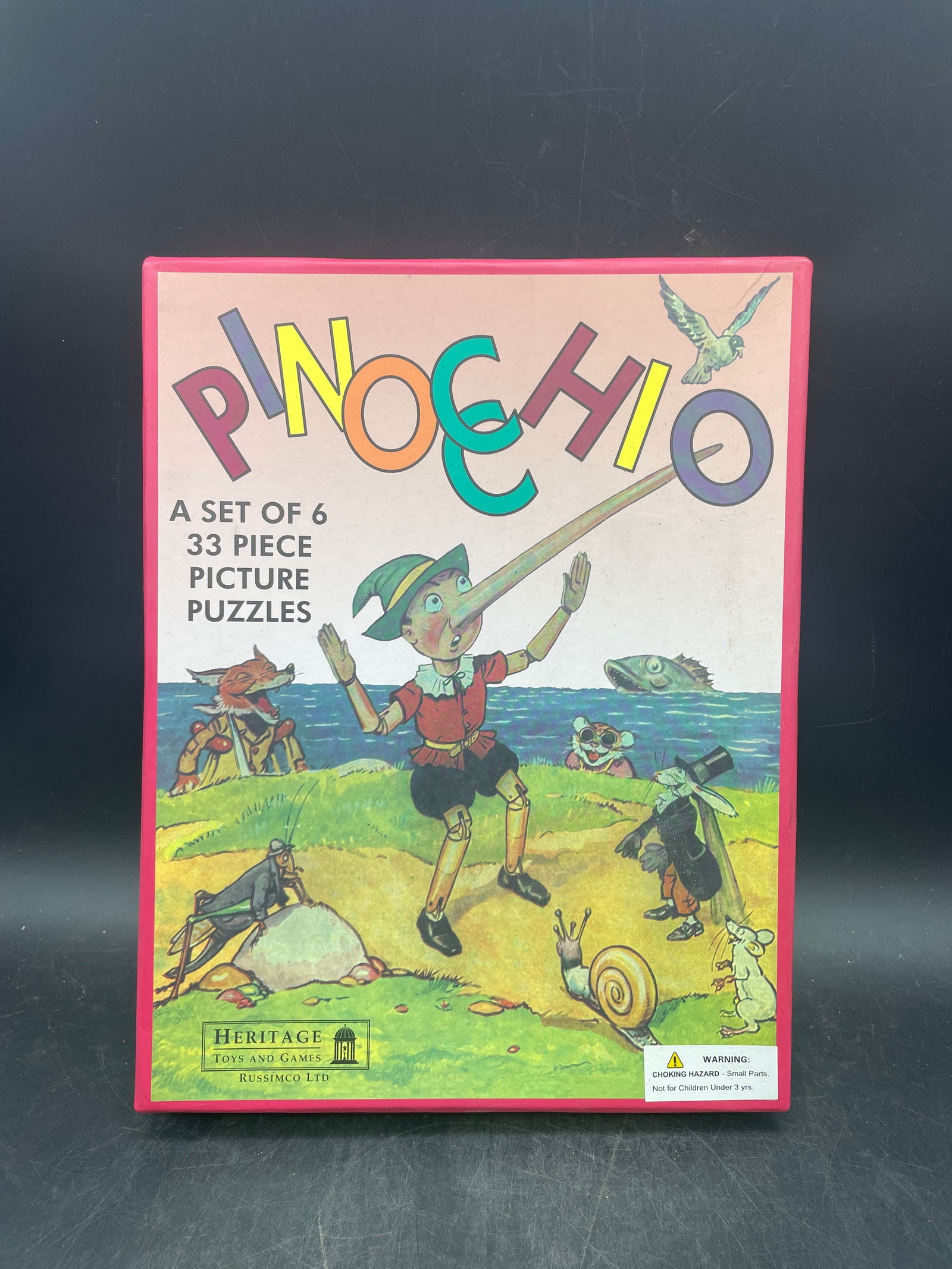 CHILDRENS VINTAGE SET OF SIX PINOCCHIO PUZZLES-PLATT & MUNK, SARG ARTWORK (1 of 7)