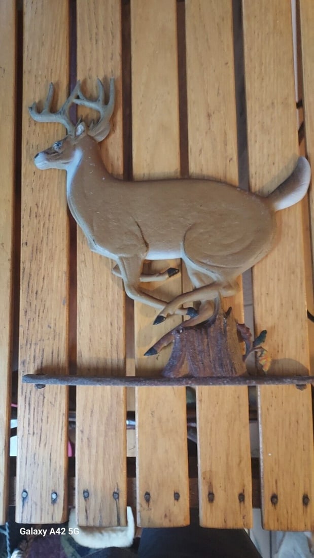 Whitetail Deer Weathervane Aluminum Painted 1960 Vintage Robbin (1 of 3)
