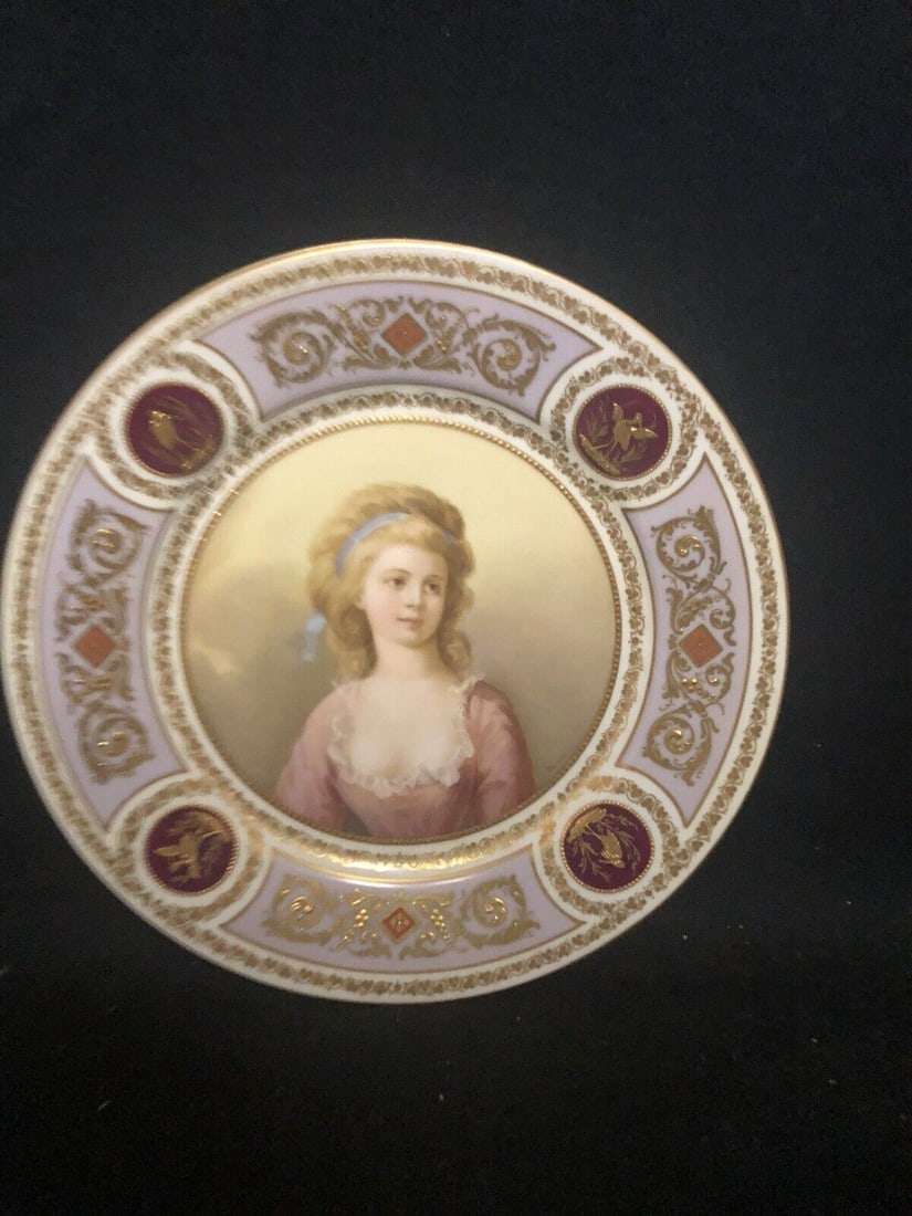 Donath Dresden Artist Signed Porcelain Female Portrait Plate (1 of 8)
