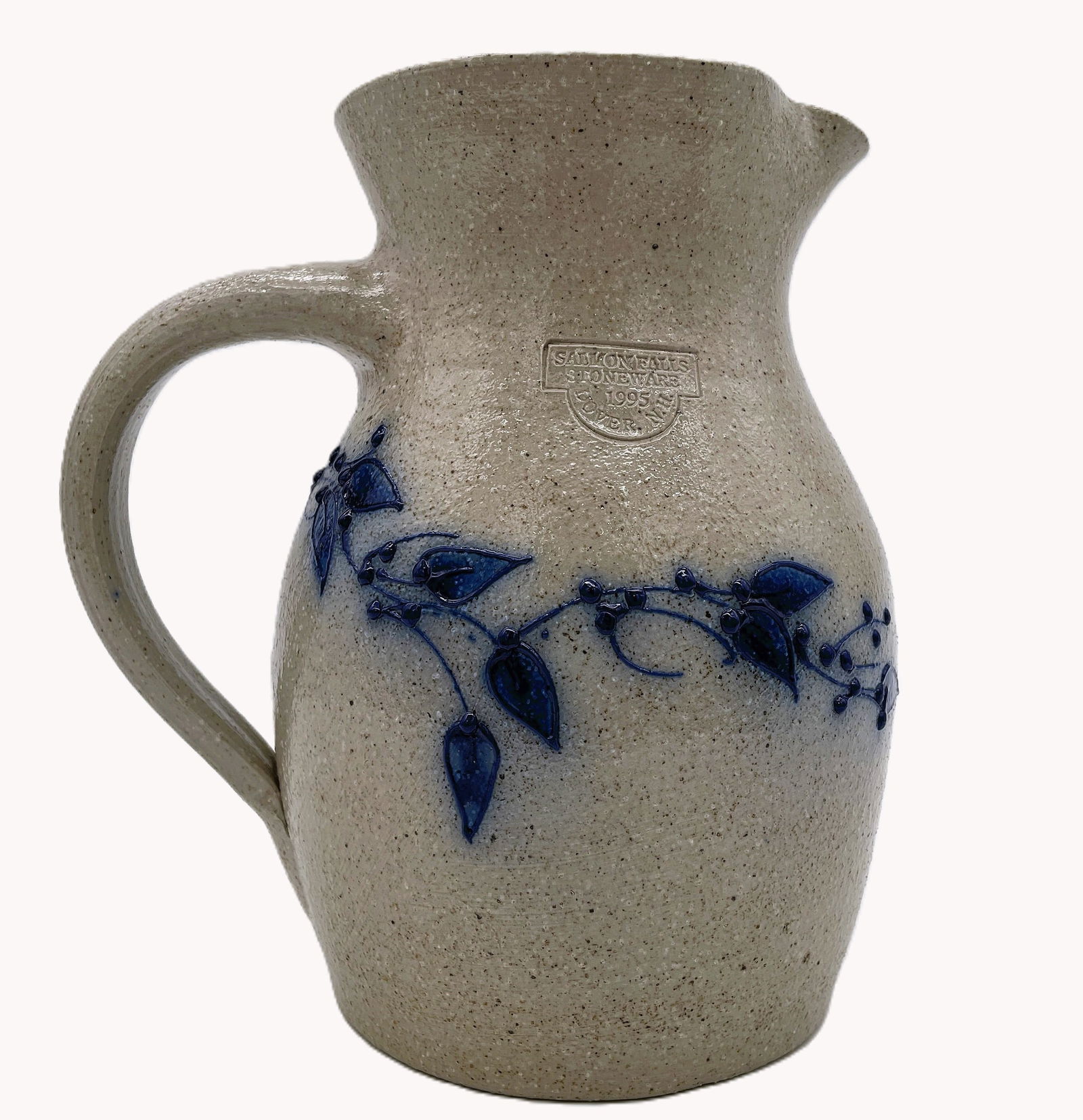 VINTAGE SALMON FALLS 1995 POTTERY LARGE STONEWARE PITCHER (1 of 8)