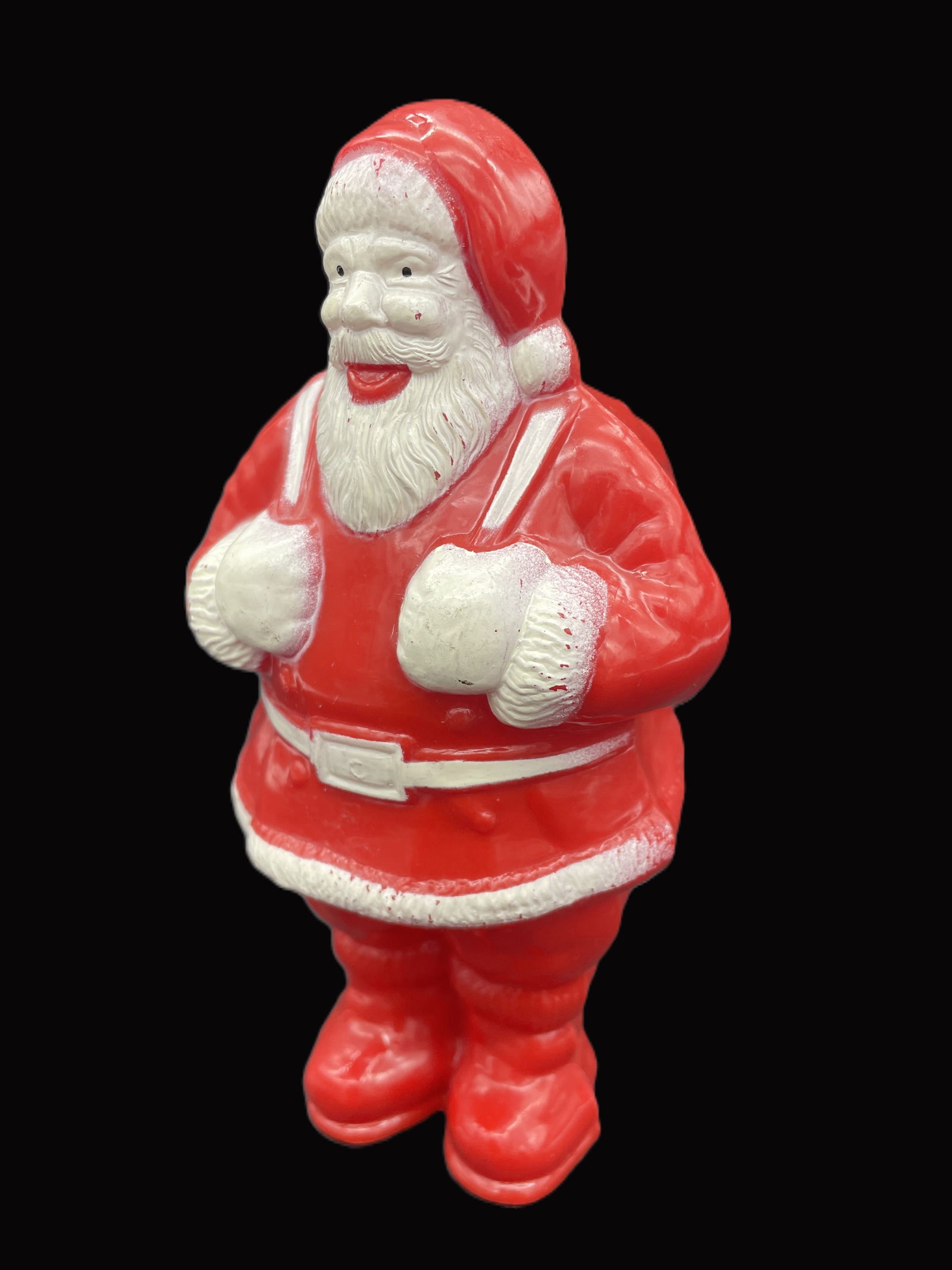 VINTAGE HARD PLASTIC SANTA CHRISTMAS CANDY CONTAINER- IRWIN 6.5" Plastic (1 of 8)