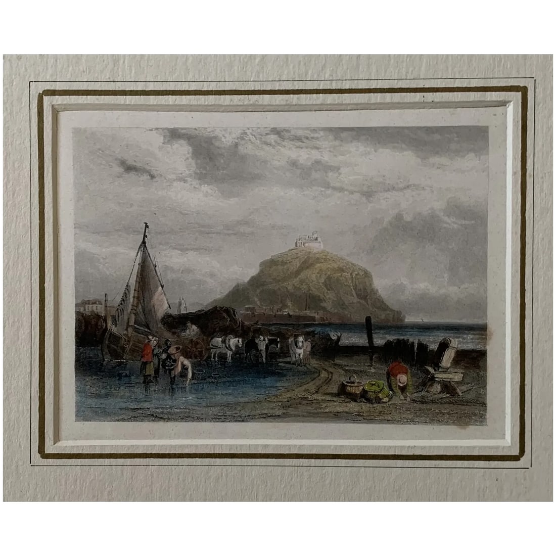 St. Michael´s Mount, Cornwall. Antique engraving. 1830.: Title: St. Michael´s Mount, Cornwall. Artist: after Clarkson Frederick Stanfield (3 December 1793 – 18 May 1867). Engraver: William Alexander Le Petit, fl. 1828-1840 Print size: 17,7x12,5 c