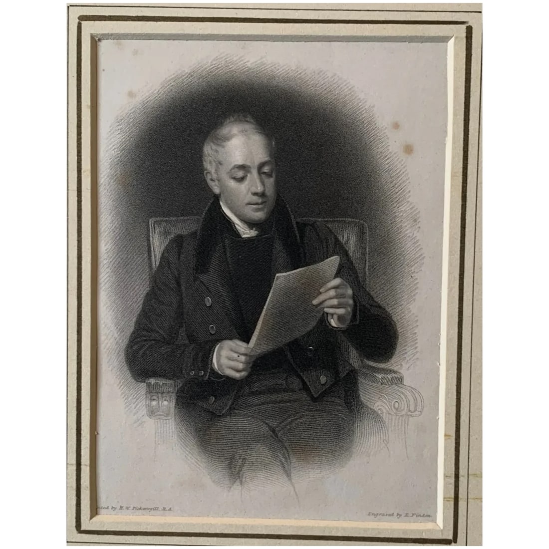 John Murray II - 1833 engraving after H.W. Pickersgill: John Murray II Engraver: Edward Francis Finden (1791-1857). Artist: Henry William Pickersgill RA (3 December 1782 – 21 April 1875) Published by Charles Tilt in 1833. Size: 22x15 cms. Condition: