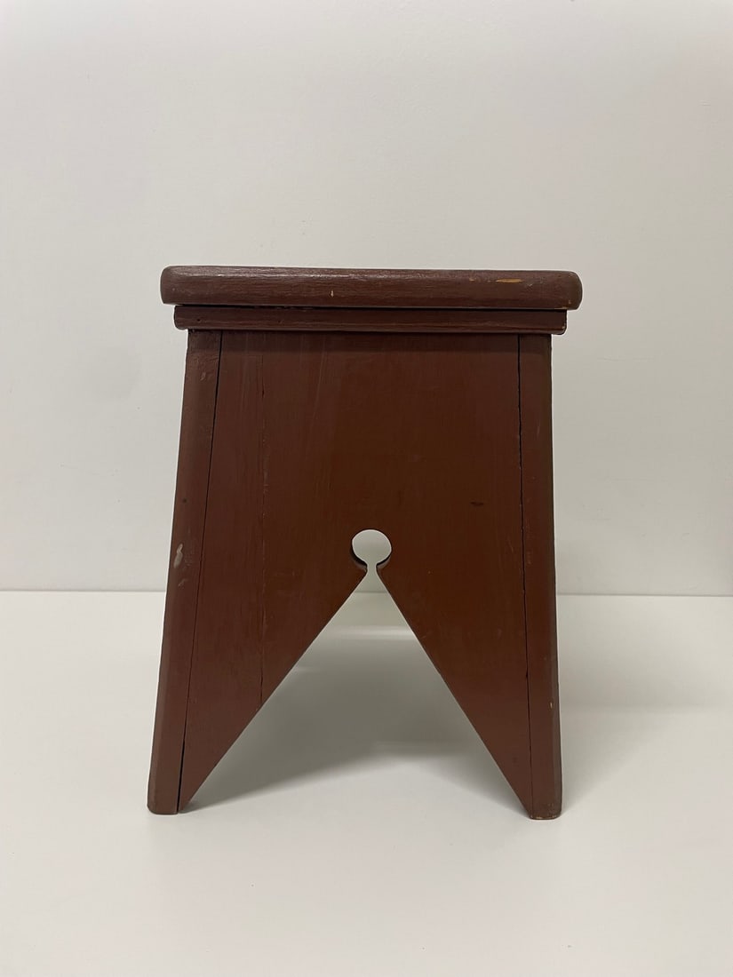 Small Arts and crafts period farm style stool bench painted (1 of 4)