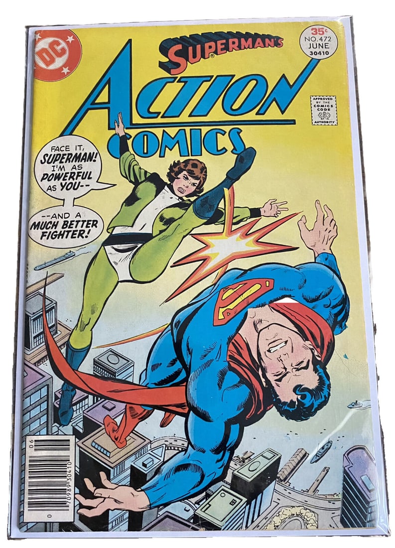 SUPERMAN’S ACTION COMICS June 1977 NO. 472 Bronze Age Near Fine Bagged & Boarded (1 of 9)