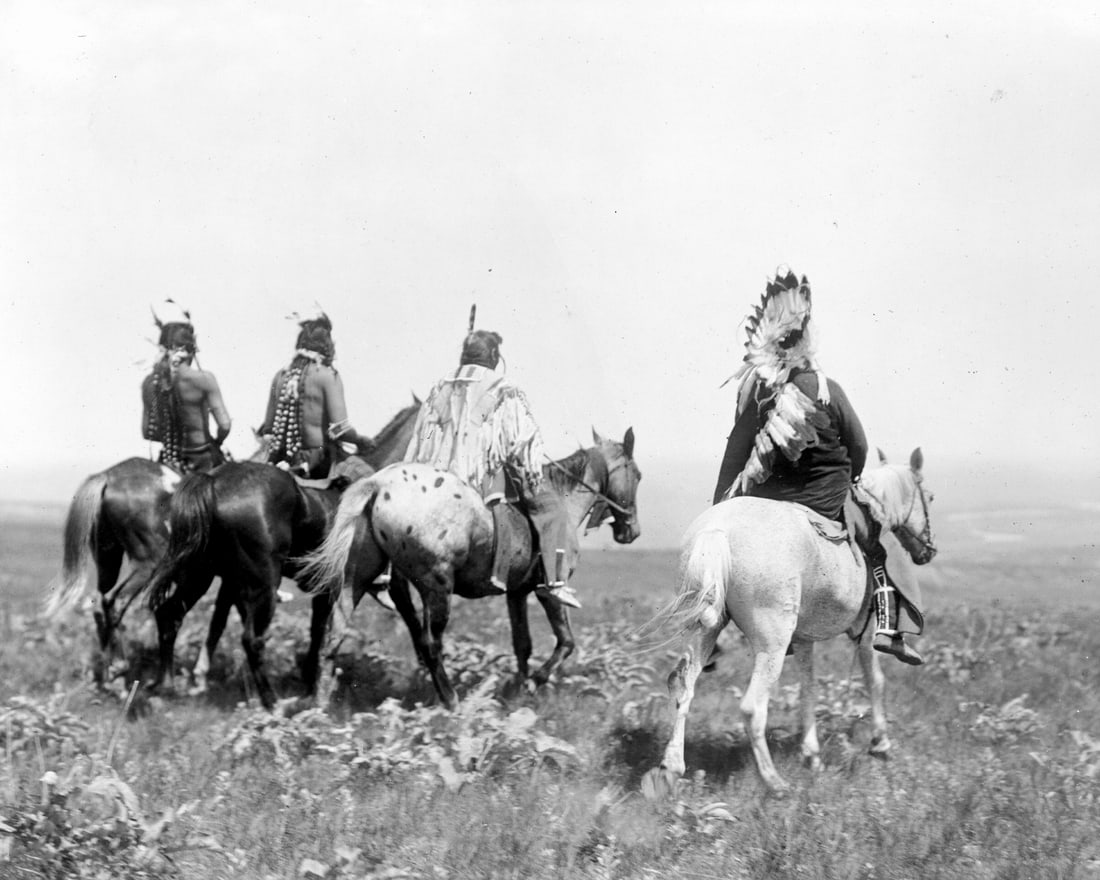 1905, APSAROKE INDIAN CHIEF AND STAFF, BY EDWARD S. CURTIS (1 of 1)