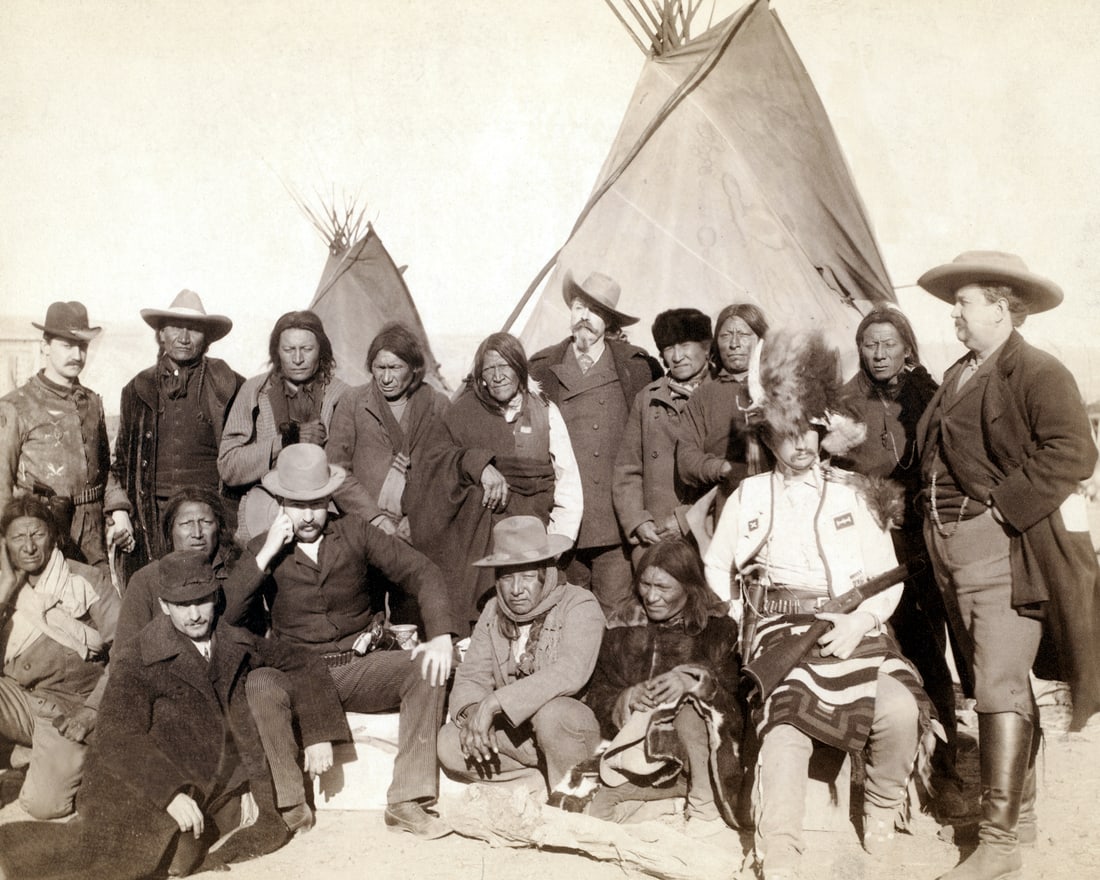 1891, LG FORMAT 13X19" INDIAN CHIEFS WITH OFFICIALS; PINE RIDGE RES (1 of 1)