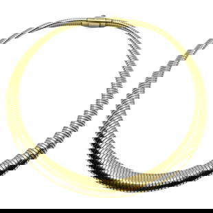 Retro 14k Gold Forstner Tubogas Necklace: A Retro 14k gold necklace by the Forstner jewelry company, made in a sleek tubogas design. Due to a well-balanced thickness, the necklace creates a slim, elegant line on a neck. It’s an amazing