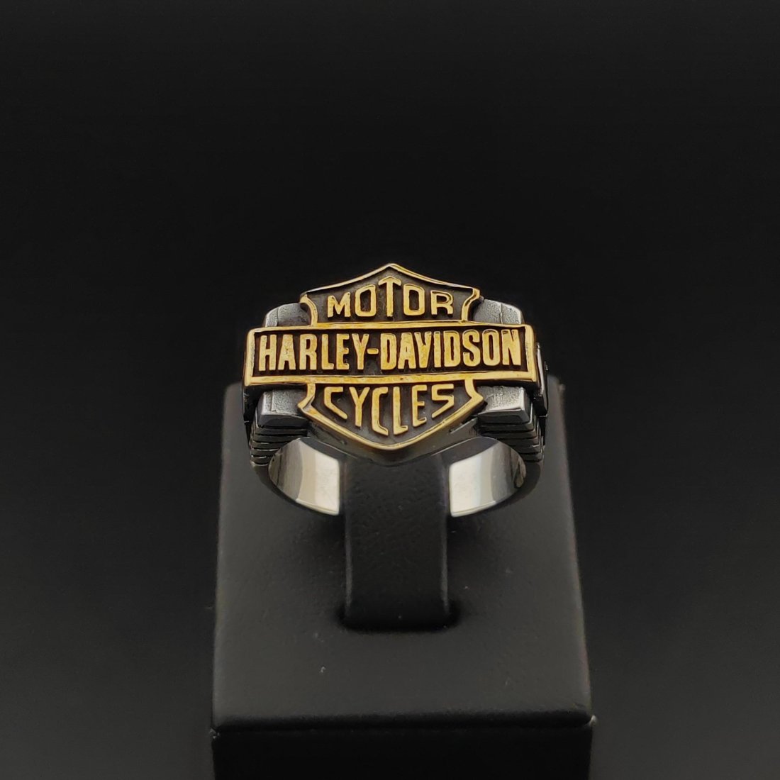 925 Sterling Silver Harley Davidson Embossed Ring (1 of 1)
