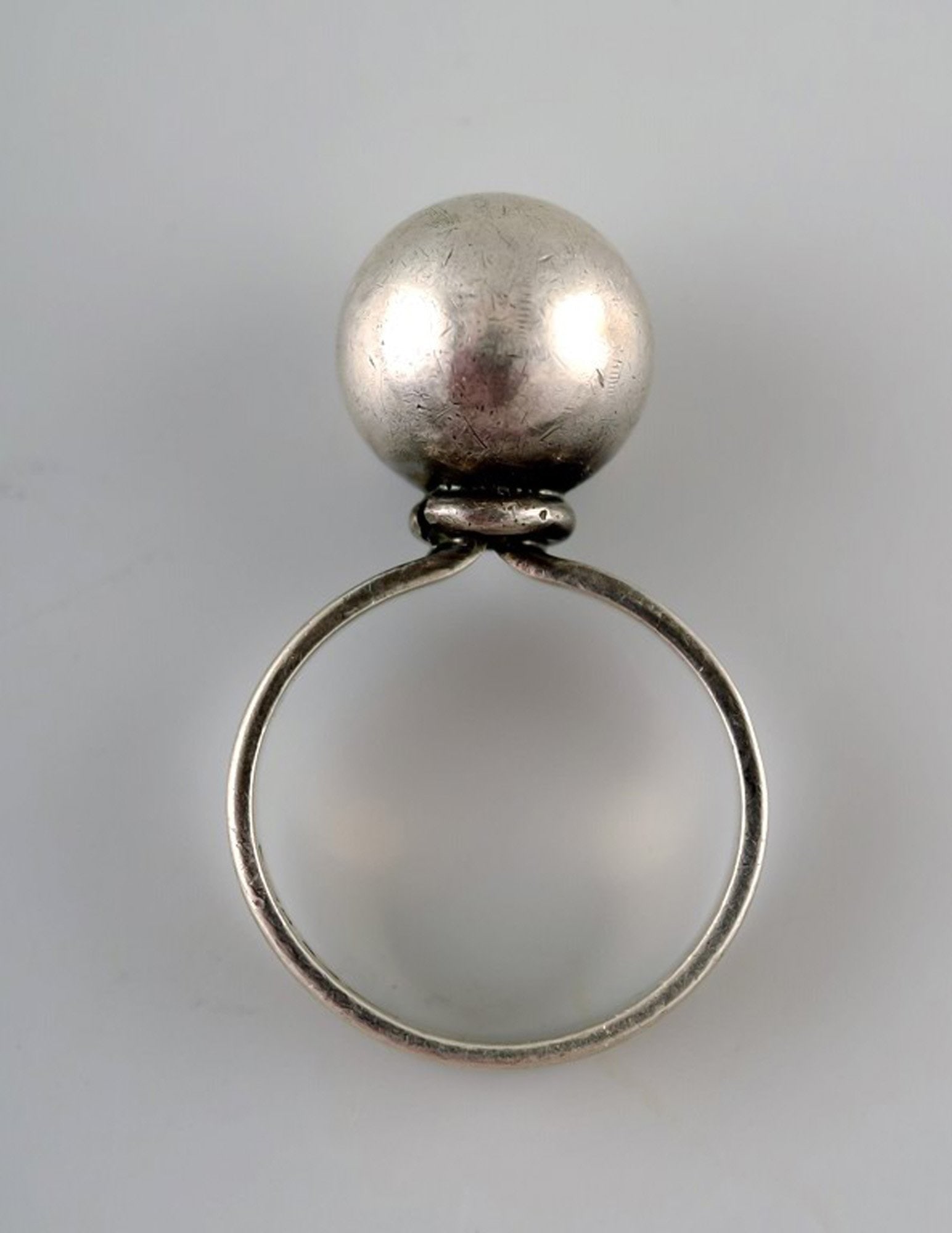 Swedish modernist silver ring. 1960 s. (1 of 2)