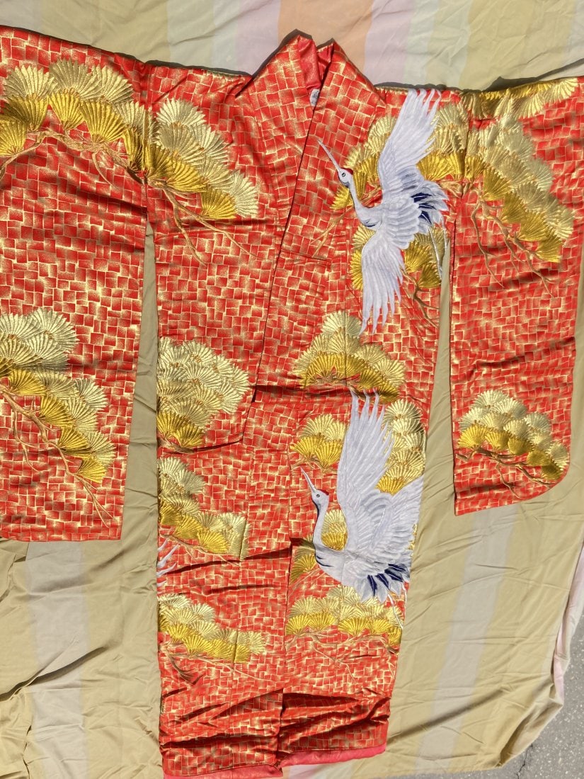 Antique Japanese Silk Wedding Kimono (1 of 6)