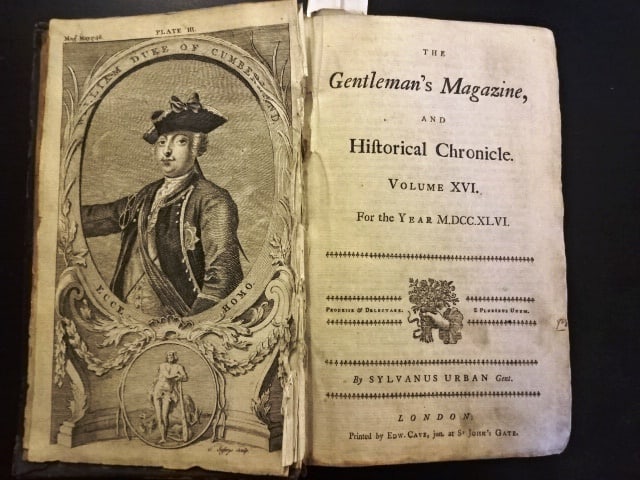 1746 Gentleman's Magazine Scot Rebellion Culloden (1 of 8)