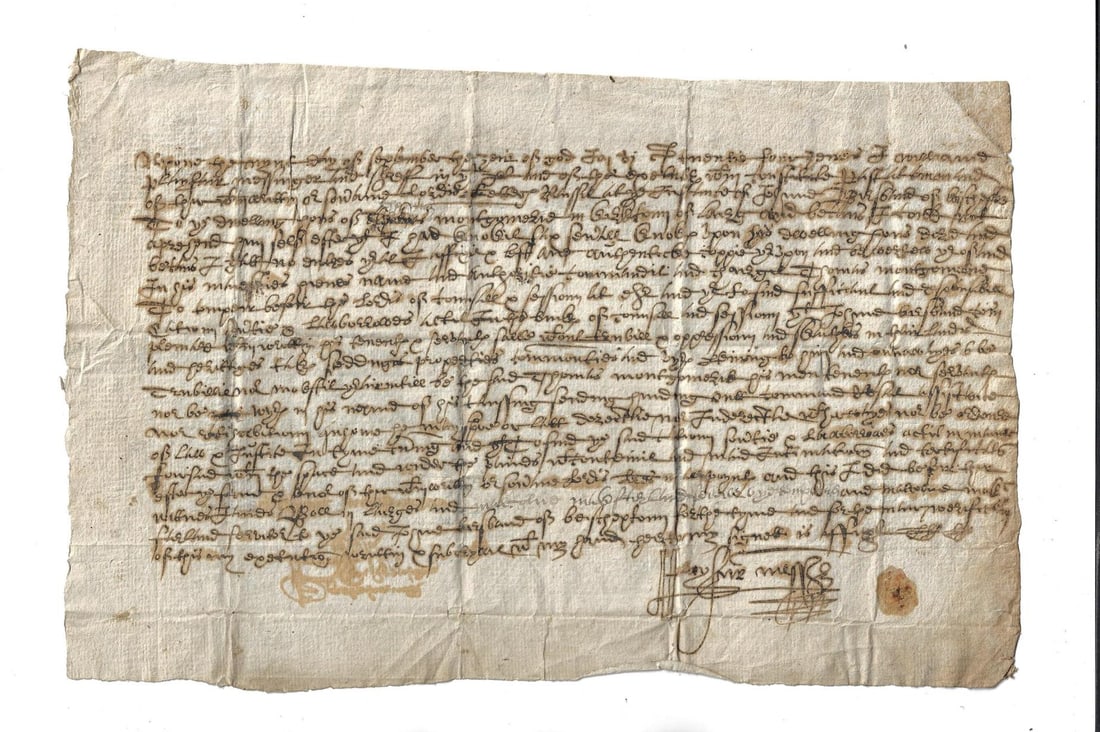 1591 Scottish Manuscript Reign of James VI (1 of 1)