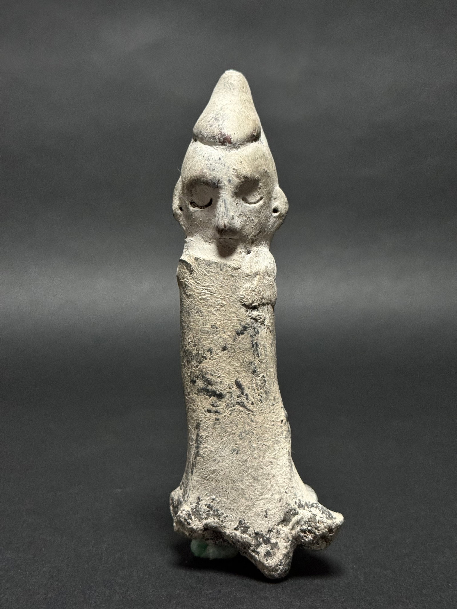Excavation of old shaman leg with terracotta - Nepal: Excavation of old shaman leg with terracotta. The shaman generates a powerful energy through the use of these objects during rituals. With these rituals he can, among other things, positively influenc