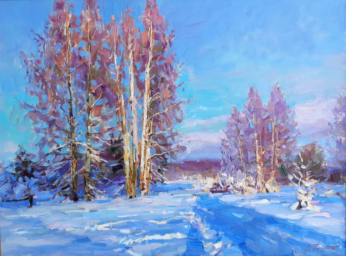 Oli painting Frosty morning Tepeta Miacheslav (1 of 5)