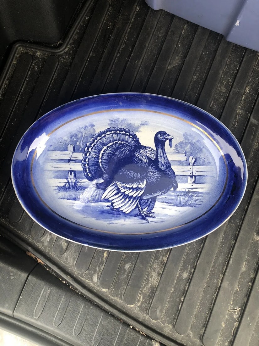 Flow Blue Turkey Platter (1 of 3)