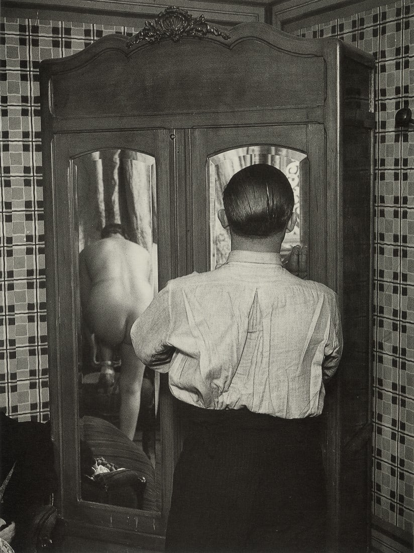 BRASSAI - L'Armoire A Glace, Paris, 1932: Artist: Brassai Title: L'Armoire A Glace. Rue Quincampoix, Paris, 1932 Medium: Photo Litho, 1993, Spain Dimensions: 6.6x8.8" Description: Heat Wax Mounted on 8.5x11" Conservation Board Artist Bio: Bra