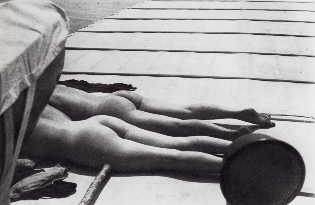 JACQUES HENRI LARTIGUE - Bibi and Denise on Deck: Artist: Jacques Henri Lartigue Title: Bibi Lartigue and Denise Grey on Deck, 1926 Medium: Sheet Fed Gravure, 1982, Switzerland Dimensions: 9.55x6.25" Description: Heat Wax Mounted on 8.5x11" Conservat