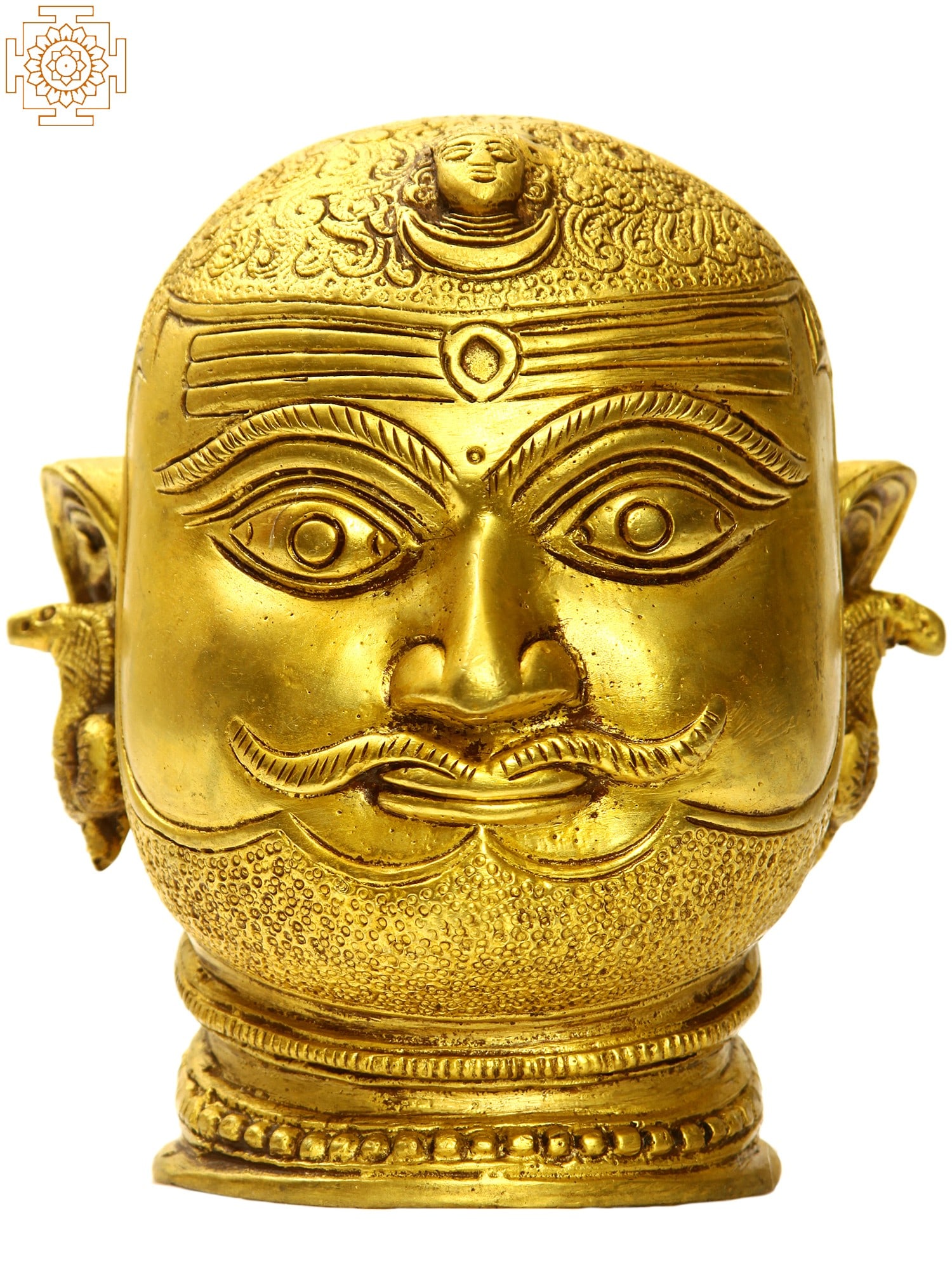 6" Lord Shiva as Bhairava (Head) In Brass | Handmade | Made In India (1 of 2)
