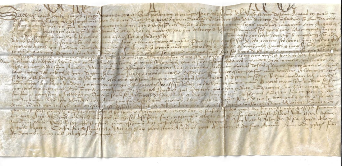 16th C Dutch Manuscript Vellum Amand (1 of 2)