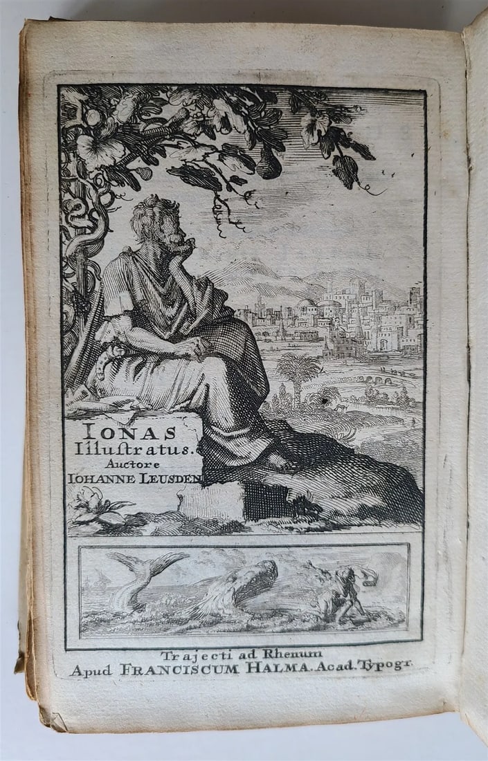 1692 HEBREW LANGUAGE STUDY texts of Jonah & Joel antique JUDAICA vellum bound (1 of 11)