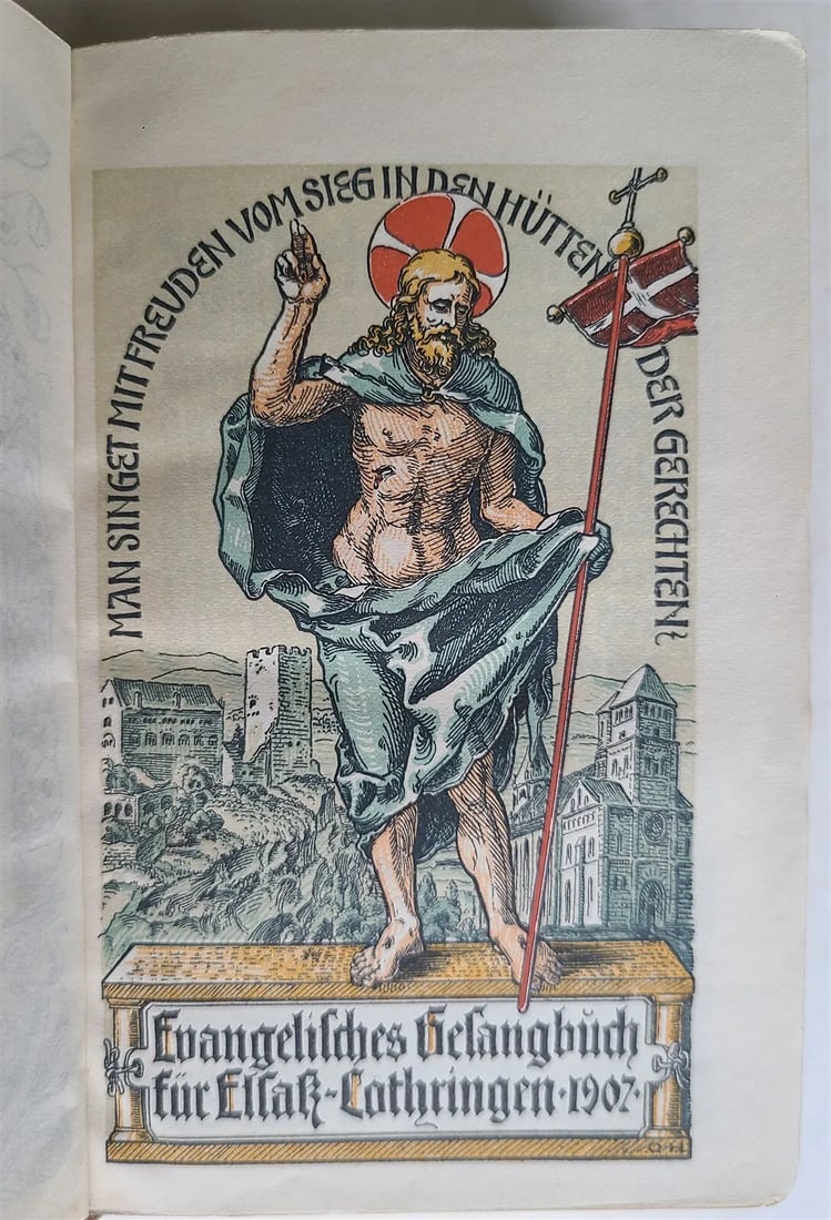 1907 GERMAN HYMNAL PROTESTANT SONG BOOK EVANGELISCHES GESANGBUCH antique (1 of 7)