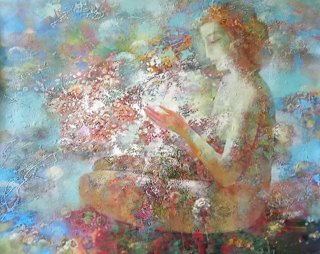 Oil painting Spring Anatoly Borisovich Tarabanov: №Tar 202 *** ABOUT THIS PAINTING *** * TITLE: "Spring" * ARTISTS: Anatoly Borisovich Tarabanov * SIZE: 75x90 cm/'29.52x35.43 inches' * MEDIUM: oil, canvas * HAND PAINTED: Original painting from 