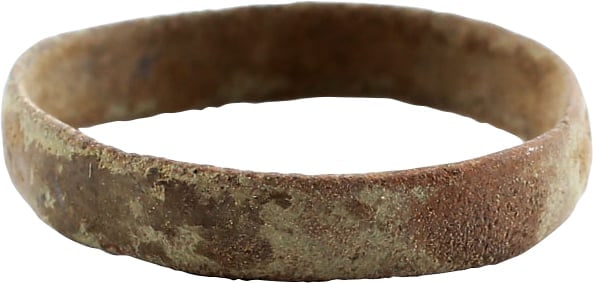 VIKING WARRIOR’S WEDDING RING AS FOUND, 900-1050 AD, SIZE 7 3/4 (1 of 4)