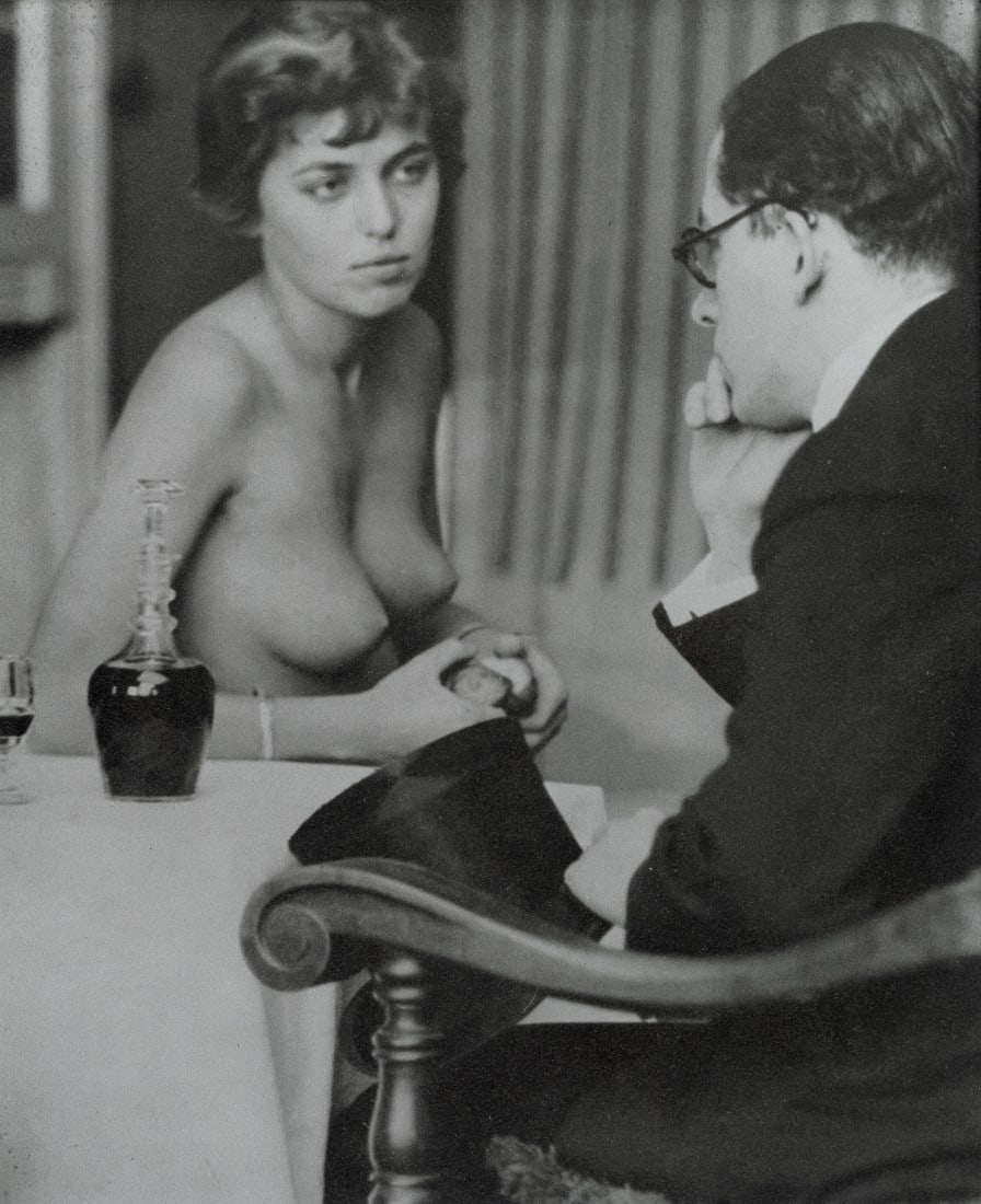 JOSEF BREITENBACH - Dr. Riegler and J. Greno, 1933: Artist: Josef Breitenbach Title: Dr. Riegler and J. Greno, Munich, 1933 Medium: Photo Litho, 1986, Japan Dimensions: 6.95x8.55" Description: Heat Wax Mounted on 8.5x11" Conservation Board Artist Bio: