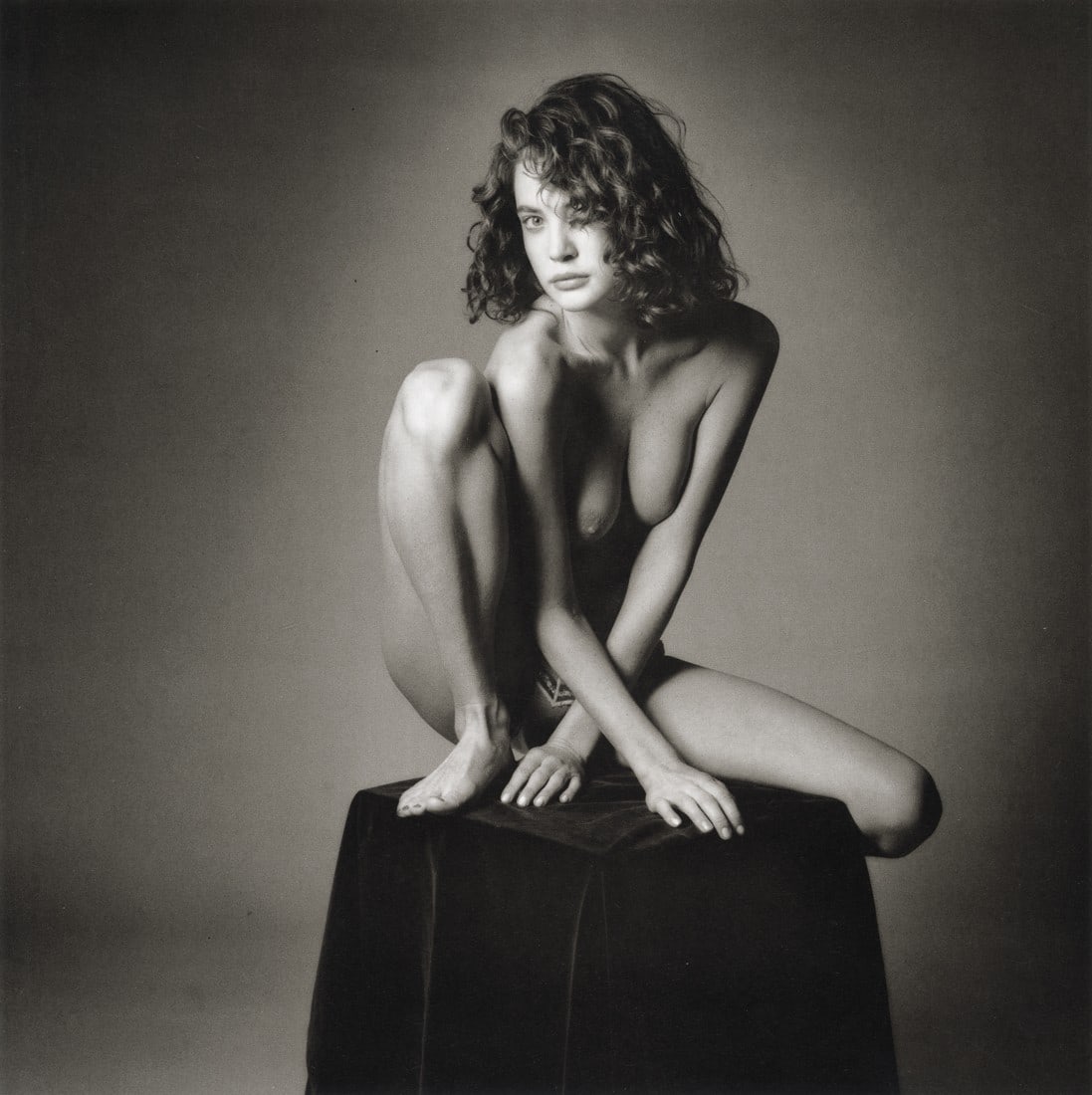 JEANLOUP SIEFF - Tierney: Artist: Jeanloup Sieff Title: Tierney Medium: Photo Litho, 1986, Germany Dimensions: 10.55x10.6" Description: Heat Wax Mounted on 14x18" Conservation Board Artist Bio: Jeanloup Sieff (1933-2000) was a